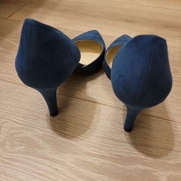 Anne Klein (iflex) | Blue Suede | D'Orsay Heels | Size 6 M - Picture 8 of 10